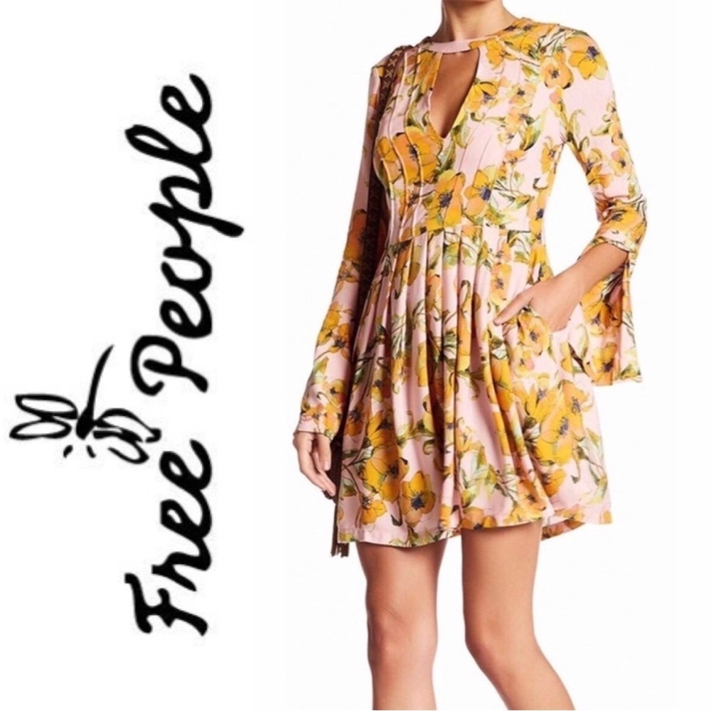 FREE PEOPLE Pink Tegan Mini Dress